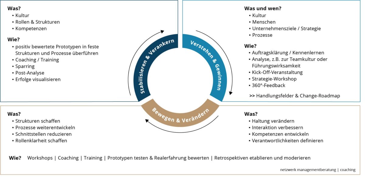 Ablaufdiagramm Organisationsentwicklung - netzwerk managementberatung | coaching